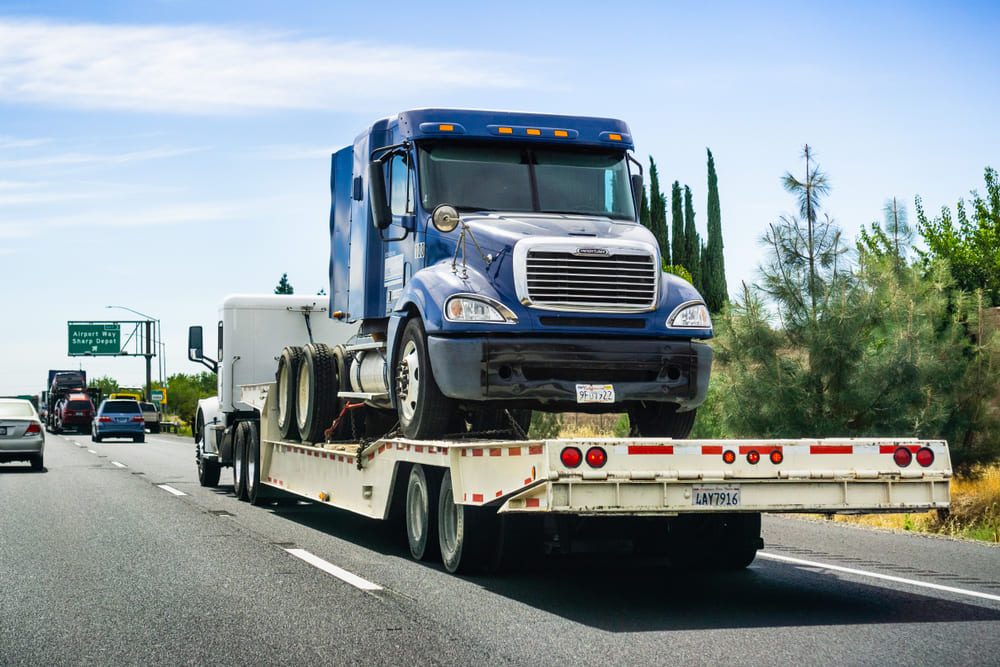 A trailer transporting your heavy equipment