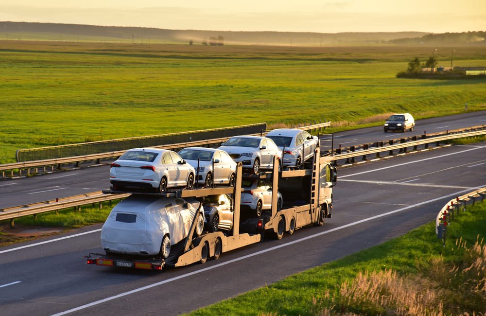 shipping vehicles on truck